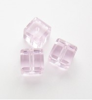 Glass Cubes 6mm ~ Pink