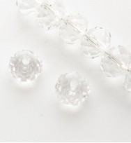 Faceted 6x4mm Abacus Crystal Beads ~ Crystal