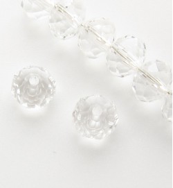 Faceted 6x4mm Abacus Crystal Beads ~ Crystal