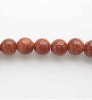 Goldstone 4mm Round Beads