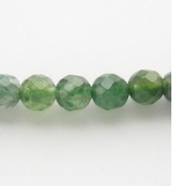 Moss Agate Faceted 6mm Rounds