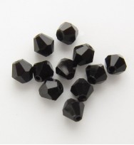 Crystal 4mm Bicone Bead - Black