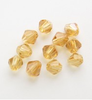 Crystal 4mm Bicone Beads - Champange