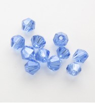 Crystal 4mm Bicone Beads - Light Blue