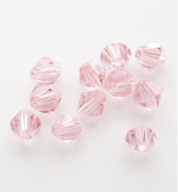 Crystal 4mm Bicone Beads - Pink