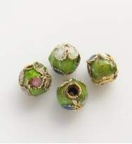 Cloisonne Beads 6mm ~ Green
