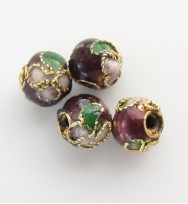 Cloisonne Beads 6mm ~ Purple