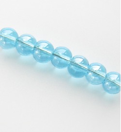 Lustre Glass Beads 4mm ~ Aqua