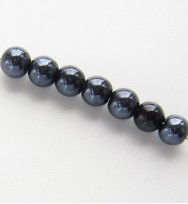 Lustre Glass Beads 4mm ~ Black