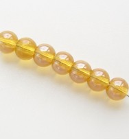 Lustre Glass Beads 4mm ~ Light Yellow