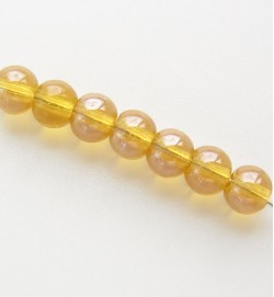 Lustre Glass Beads 4mm ~ Light Yellow