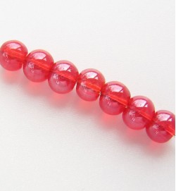 Lustre Glass Beads 4mm ~ Red