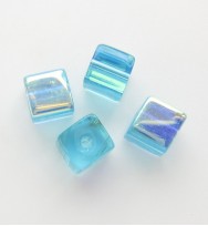 Glass Cubes 4mm ~ Aqua AB