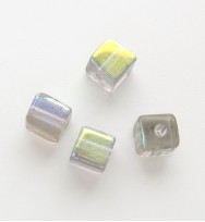 Glass Cubes 4mm ~ Grey AB