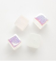 Glass Cubes 4mm ~ Milky White AB