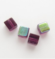 Glass Cubes 4mm ~ Purple AB
