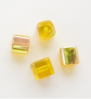 Glass Cubes 4mm ~ Yellow AB