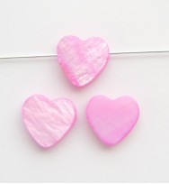 MOP Shell Hearts 10mm ~ Light Pink