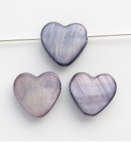 MOP Shell Hearts 10mm ~ Purple