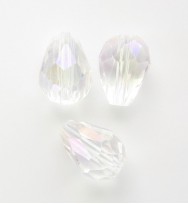 Crystal Glass 11mm Faceted Teardrops ~ Crystal AB