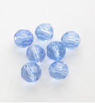 Faceted Round 6mm Glass Beads ~ Blue