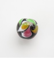 Lampwork Beads 12mm ~ Black Green