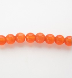 Cats Eye Rounds 4mm ~ Dark Orange