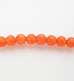 Cats Eye Rounds 4mm ~ Dark Orange