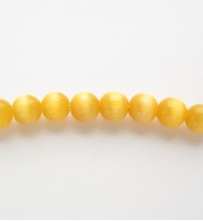 Cats Eye Rounds 4mm ~ Dark Yellow