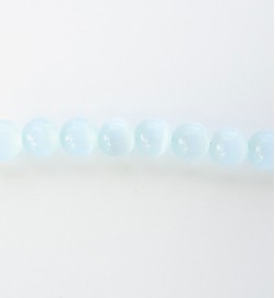 Cats Eye Rounds 4mm ~ Ice Blue
