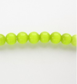 Cats Eye Rounds 4mm ~ Lime
