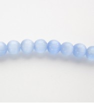 Cats Eye Rounds 4mm ~ Light Blue