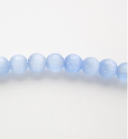 Cats Eye Rounds 4mm ~ Light Blue