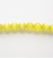 Cats Eye Rounds 4mm ~ Light Yellow