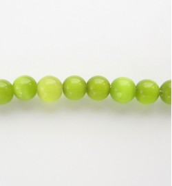 Cats Eye Rounds 4mm ~ Olive