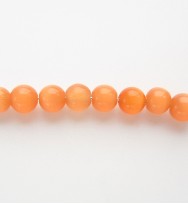 Cats Eye Rounds 4mm ~ Orange