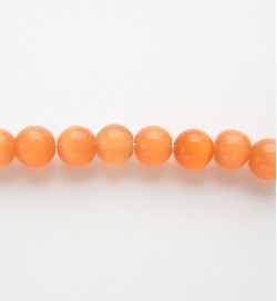 Cats Eye Rounds 4mm ~ Orange