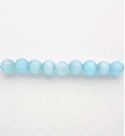 Cats Eye Rounds 4mm ~ Pale Blue