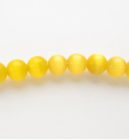 Cats Eye Rounds 4mm ~ Yellow