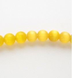 Cats Eye Rounds 4mm ~ Yellow