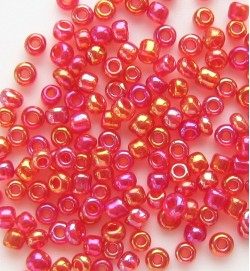 Seed Beads 11/0 Rainbow Red