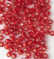 Seed Beads 11/0 Silver Lined Red