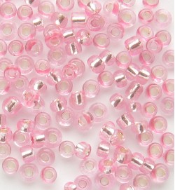 Seed Beads 11/0 Silver Lined Pink