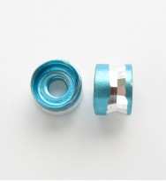 Aluminium Tube Bead 6x4mm ~ Aqua