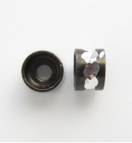 Aluminium Tube Bead 6x4mm ~ Black