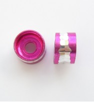 Aluminium Tube Bead 6x4mm ~ Dark Pink