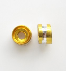 Aluminium Tube Bead 6x4mm ~ Gold