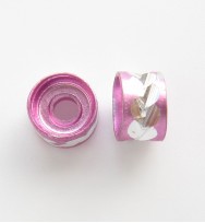Aluminium Tube Bead 6x4mm ~ Pink