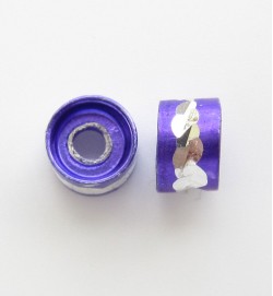 Aluminium Tube Bead 6x4mm ~ Purple