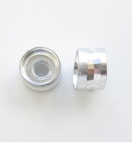 Aluminium Tube Bead 6x4mm ~ Silver